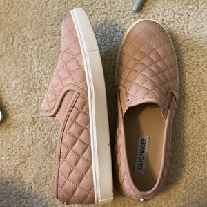 Pink steve madden slip on sneakers